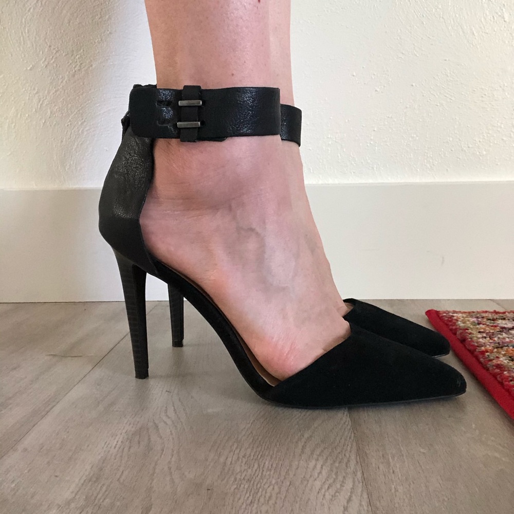 Joe’s Jeans black ankle strap heels